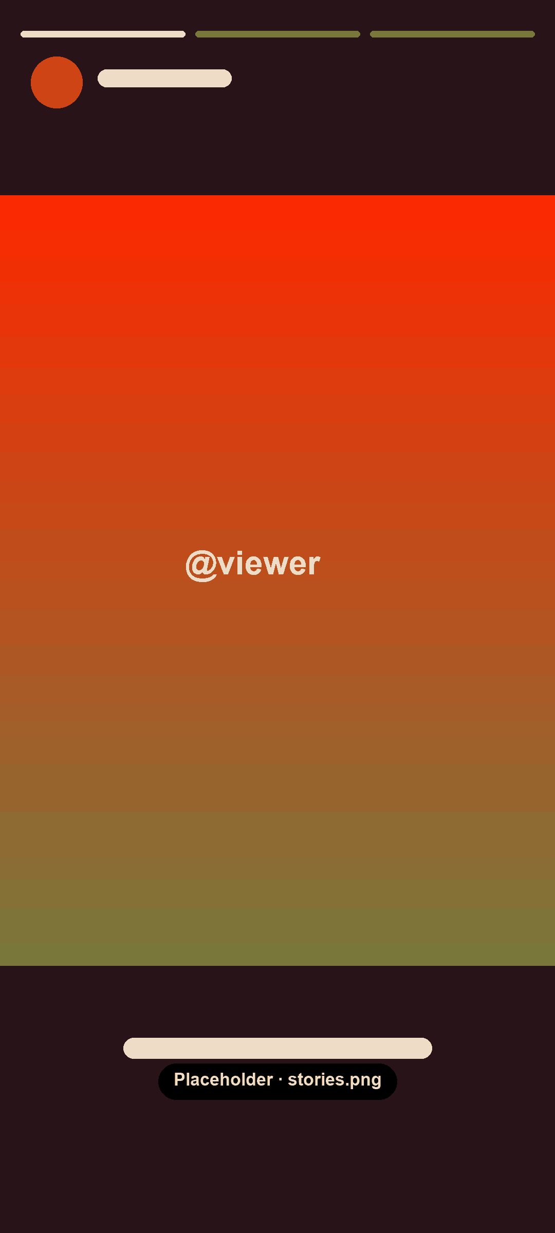 A story with the viewer's username watermarked on it.
